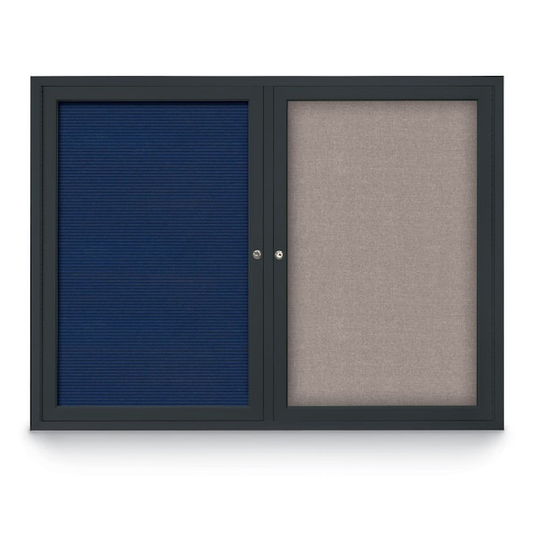 Corkboard, Black/Black, 72" X36"